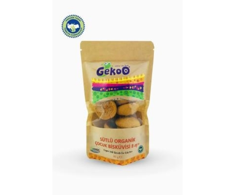 Gekoo Organik Sütlü Şekersiz Çocuk Bisküvisi 80g freeshipping - DiabStore