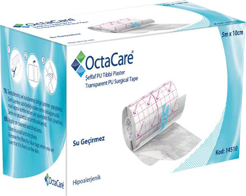 OctaCare Waterproof Şeffaf Tıbbi Flaster 5m X 10cm freeshipping - DiabStore